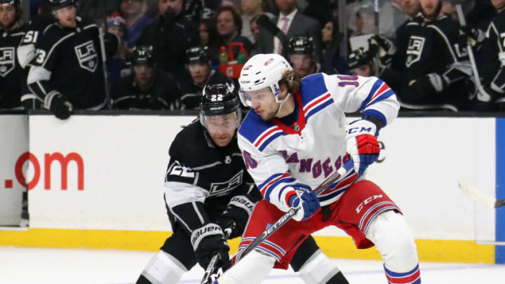 LOS ANGELES, CALIFORNIA - DECEMBER 10: Artemi Panarin #10 of the New York Rangers skates against Los Angeles Kings at the Staples Center on December 10, 2019 in Los Angeles, California. (Photo by Bruce Bennett/Getty Images)