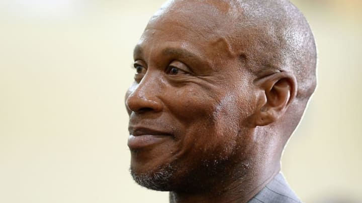 Jun 29, 2015; Los Angeles, CA, USA; Los Angeles Lakers head coach Byron Scott looks on during today