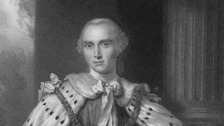 John Stuart, 3rd Earl of Bute (1713-1792) and British Prime Minister (1762-1763), served as one of Prince Frederick's lords of the bedchamber and became a privy councillor and groom of the stole for George III.