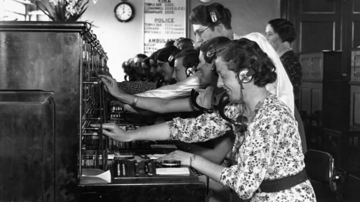 Switchboard operators, circa 1936.