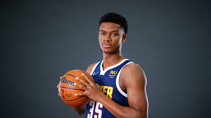 Sep 27, 2021; Denver, CO, USA; Denver Nuggets player PJ Dozier (35) poses for a photo during media day at Ball Arena. Mandatory Credit: Isaiah J. Downing-USA TODAY Sports