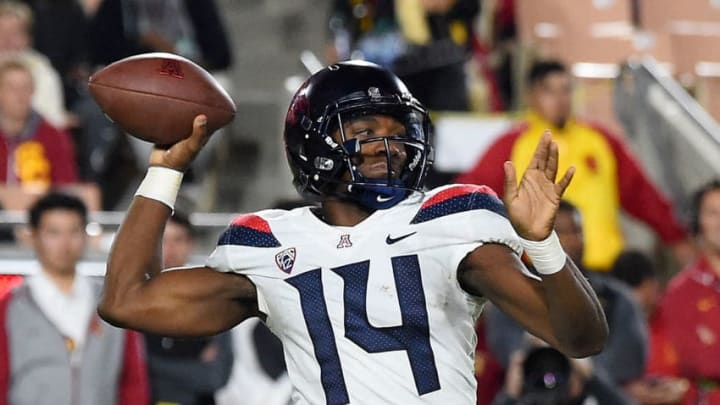 LOS ANGELES, CA - NOVEMBER 04: Quarterback Khalil Tate