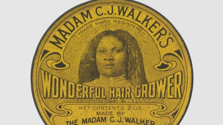 Tin for Madame C.J. Walker's Wonderful Hair Grower