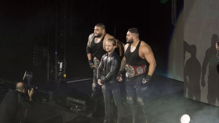 COLOGNE, GERMANY - NOVEMBER 07: Drake Maverick and AOP during the WWE Live Show at Lanxess Arena on November 7, 2018 in Cologne, Germany. (Photo by Marc Pfitzenreuter/Getty Images)
