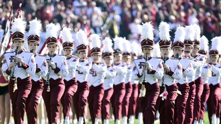 Jan 1, 2015; Pasadena, CA, USA; The Florida State Seminoles band performs before the 2015 Rose Bowl college football game against the Oregon Ducks at Rose Bowl. Mandatory Credit: Gary Vasquez-USA TODAY Sports
