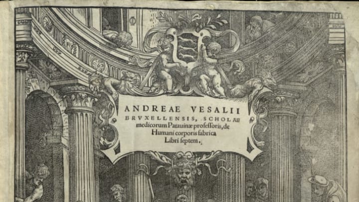 Frontispiece of Andreas Vesalius's Fabrica