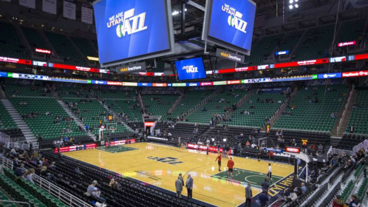 Dec 31, 2015; Salt Lake City, UT, USA; A general view of Vivint Smart Home Arena prior to the game between the Utah Jazz and Portland Trail Blazers. Mandatory Credit: Rob Gray-USA TODAY Sports