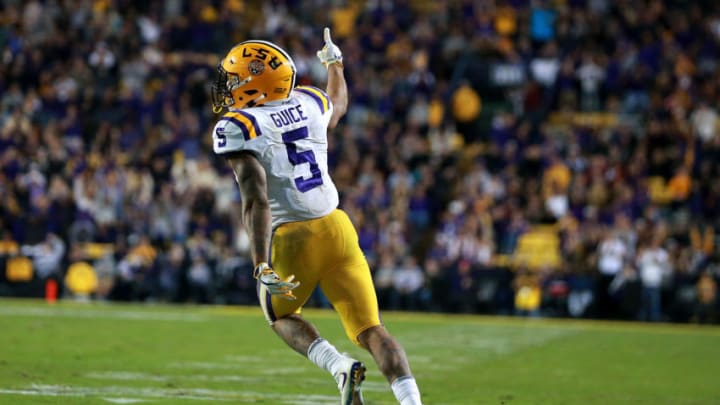 BATON ROUGE, LA - NOVEMBER 25: Derrius Guice (Photo by Sean Gardner/Getty Images)