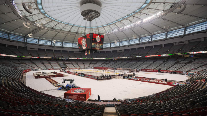 A view of BC Place prior to the 2014 Tim Hortons Heritage Classic. (Photo by Derek Leung/Getty Images)