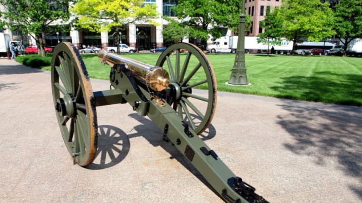 COLUMBUS, OH - MAY 16: Civil War Cannon at Capitol Square on May 16, 2014 in Columbus, Ohio. (Photo By Raymond Boyd/Getty Images)