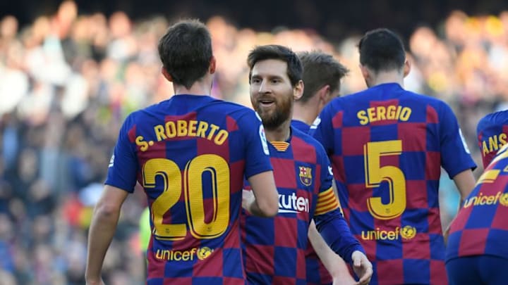 Barcelona's Spanish defender Sergi Roberto (Photo by LLUIS GENE/AFP via Getty Images)