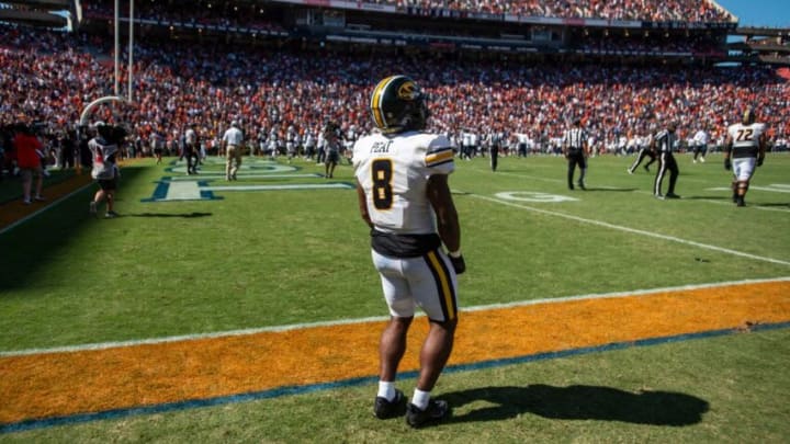 Missouri running back Nathaniel Peat revealed that he almost quit after his fumble lost the game for his team against Auburn football in 2022 Mandatory Credit: The Montgomery Advertiser