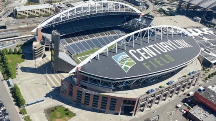 Aug 6, 2013; Seattle, WA, USA; Aerial view of CenturyLink Field. Mandatory Credit: Kirby Lee-USA TODAY Sports