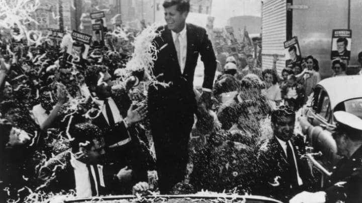 JFK during a campaign.