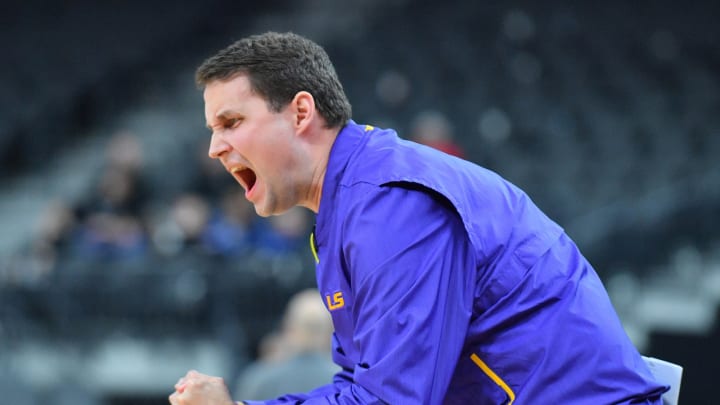 NCAA Basketball Tyrece Radford Will Wade of the LSU Tigers (Photo by Sam Wasson/Getty Images)