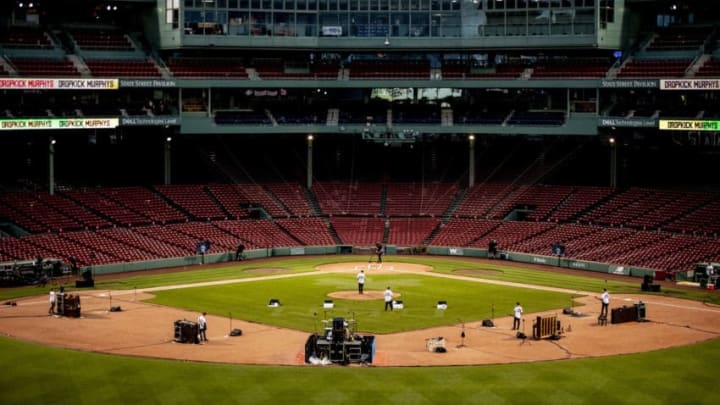 BOSTON, MA - MAY 29: A general view as the Dropkick Murphys perform during the Streaming Outta Fenway performance with no live audience as the Major League Baseball season is postponed due to the COVID-19 pandemic at Fenway Park on May 29, 2020 in Boston, Massachusetts. (Photo by Maddie Malhotra/Boston Red Sox/Getty Images)