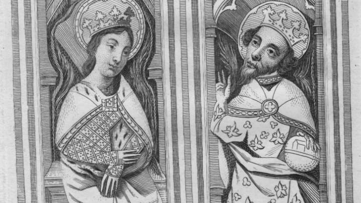 Eleanor of Provence and King Henry III of England.