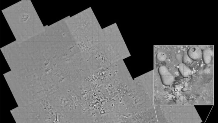 A mosaic of images taken by the REMUS 6000 depicts the whole site.