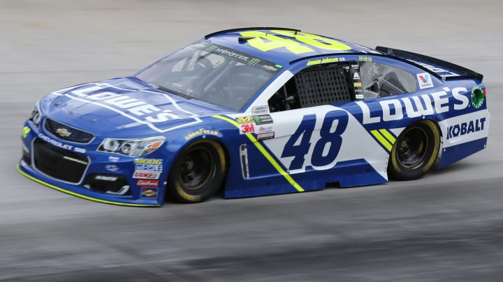 BRISTOL, TN – AUGUST 18: Jimmie Johnson, driver of the #48 Lowe’s Chevrolet (Photo by Jerry Markland/Getty Images)