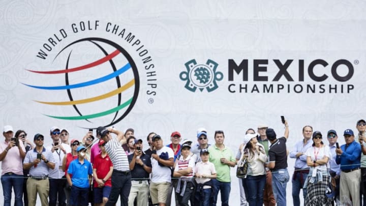 MEXICO CITY, MEXICO - FEBRUARY 22: Justin Thomas of the United States plays a tee shot during the second round of World Golf Championships-Mexico Championship at Club de Golf Chapultepec on February 22, 2019 in Mexico City, Mexico. (Photo by Quality Sport Images/Getty Images)