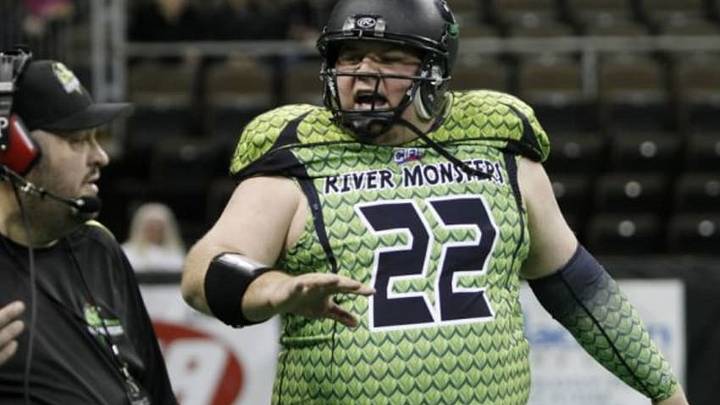 Feb 9, 2014; Highland Heights, KY, USA; Northern Kentucky River Monsters quarterback Jared Lorenzen during the first quarter at the Bank of Kentucky Center. Mandatory Credit: Frank Victores-USA TODAY Sports Feb 9, 2014; Highland Heights, KY, USA; Northern Kentucky River Monsters quarterback Jared Lorenzen during the first quarter at the Bank of Kentucky Center. Mandatory Credit: Frank Victores-USA TODAY Sports