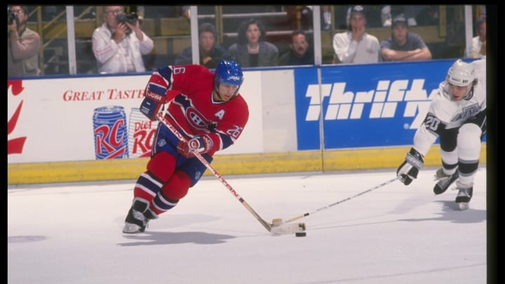 Mar 1989: Leftwinger Mats Naslund of the Montreal Canadiens. Mandatory Credit: Ken Levine /Allsport