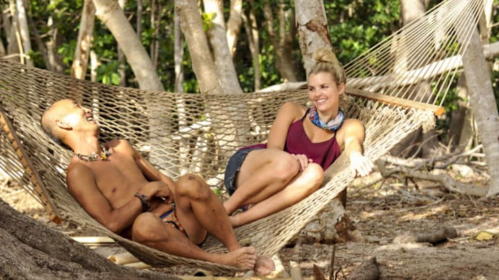 MANA ISLAND - JUNE 16: 'Vote Early, Vote Often' - Tai Trang and Andrea Boehlke on the sixth episode of SURVIVOR: Game Changers, airing Wednesday, April 5 (8:00-9:00 PM, ET/PT) on the CBS Television Network. (Photo by Jeffrey Neira/CBS via Getty Images)