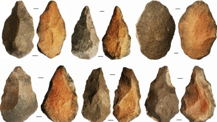 Some of the stone tools