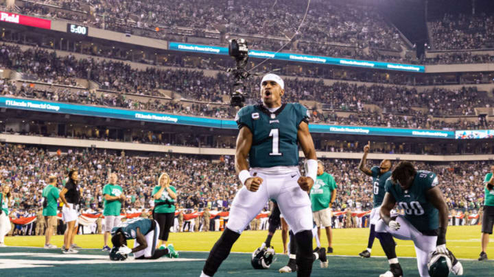 NFL, Philadelphia Eagles, Jalen Hurts - Mandatory Credit: Bill Streicher-USA TODAY Sports