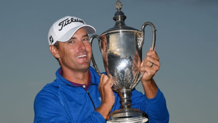 SEA ISLAND, GA - NOVEMBER 18: Charles Howell lll poses with The RSM Classic tournament trophy after the final round of The RSM Classic at the Sea Island Resort Seaside Course on November 18, 2018 in Sea Island, Georgia. (Photo by Ben Jared/PGA TOUR)
