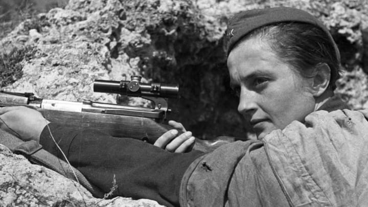 Soviet sniper Lyudmila Pavlyuchenko