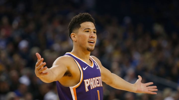 Devin Booker Phoenix Suns (Photo by Lachlan Cunningham/Getty Images)
