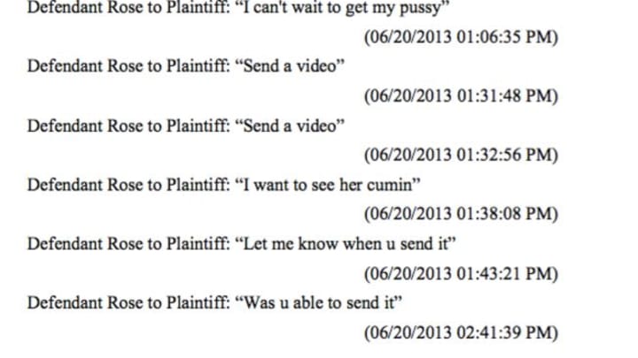 More texts from Derrick Rose to Jane Doe