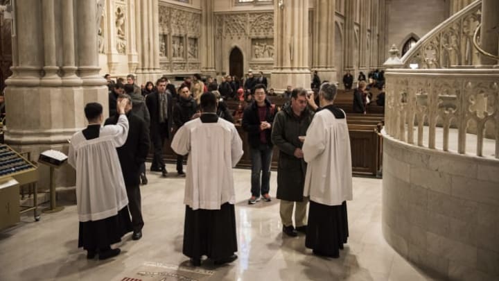 Ash Wednesday at St. Patrick's Cathedral in New York City in 2016.