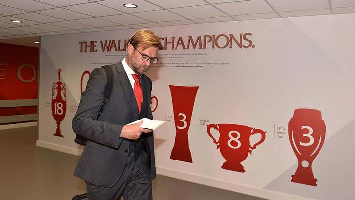 LIVERPOOL, ENGLAND - MAY 07: (THE SUN OUT, THE SUN ON SUNDAY OUT) Jurgen Klopp Manager of Liverpool arrivng for the Premier League match between Liverpool and Southampton at Anfield on May 7, 2017 in Liverpool, England. (Photo by John Powell/Liverpool FC via Getty Images)