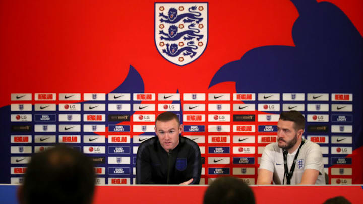 England's Wayne Rooney during a press conference at St George's Park, Burton. (Photo by Nick Potts/PA Images via Getty Images)