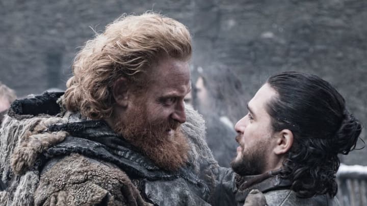 Kristofer Hivju and Kit Harington in Game of Thrones.