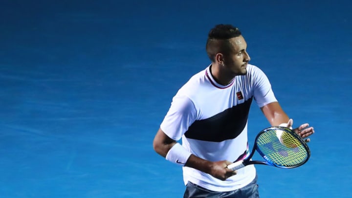 ACAPULCO, MEXICO - FEBRUARY 28: Stan Wawrinka of Switzerland celebrates during the quarterfinals match between Nick Kyrgios of Australia and Stan Wawrinka of Switzerland as part of the day 4 of the Telcel Mexican Open 2019 at Mextenis Stadium on February 28, 2019 in Acapulco, Mexico. (Photo by Hector Vivas/Getty Images)