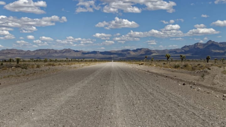 Nevada's Groom Lake Road, near Area 51.