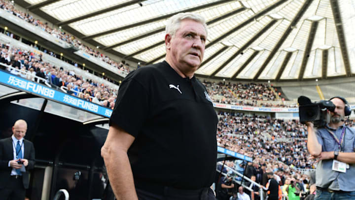 NEWCASTLE UPON TYNE, ENGLAND - AUGUST 31: Steve Bruce, Manager of Newcastle United looks on prior to the Premier League match between Newcastle United and Watford FC at St. James Park on August 31, 2019 in Newcastle upon Tyne, United Kingdom. (Photo by Mark Runnacles/Getty Images)
