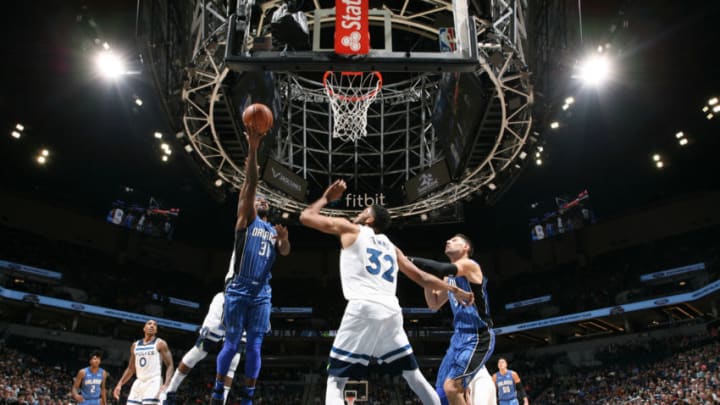 MINNEAPOLIS, MN - NOVEMBER 22: Terrence Ross #31 of the Orlando Magic goes for a lay up against the Minnesota Timberwolves on November 22, 2017 at Target Center in Minneapolis, Minnesota. NOTE TO USER: User expressly acknowledges and agrees that, by downloading and/or using this photograph, user is consenting to the terms and conditions of the Getty Images License Agreement. Mandatory Copyright Notice: Copyright 2017 NBAE (Photo by David Sherman/NBAE via Getty Images)