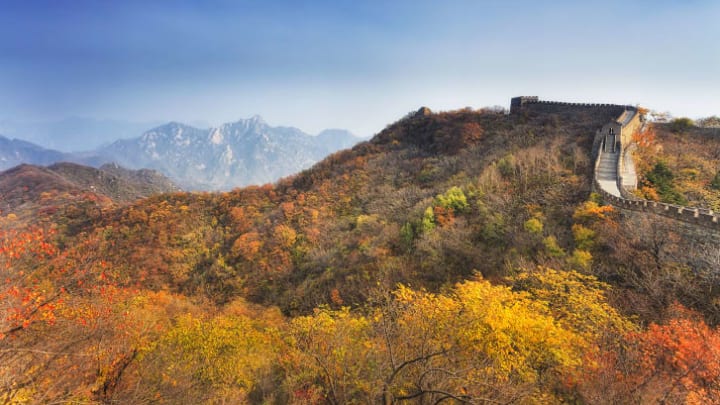 Autumn at the Great Wall of China.