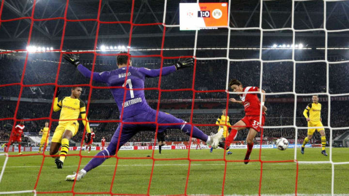 DUESSELDORF, GERMANY – DECEMBER 18: Takashi Usami of Fortuna Duesseldorf misses a chance during the Bundesliga match between Fortuna Duesseldorf and Borussia Dortmund at Esprit-Arena on December 18, 2018 in Duesseldorf, Germany. (Photo by Dean Mouhtaropoulos/Bongarts/Getty Images)