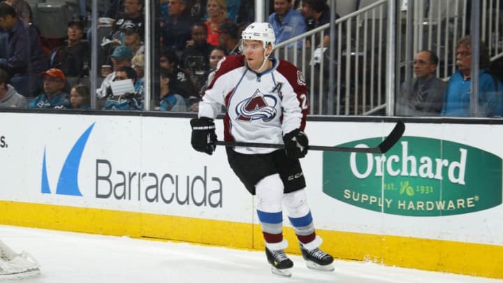 SAN JOSE, CA - APRIL 11: Paul Stastny #26 of the Colorado Avalanche skates against the San Jose Sharks at SAP Center on April 11, 2014 in San Jose, California. (Photo by Rocky Widner/Getty Images)