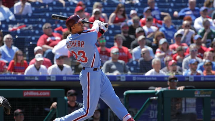 Until Santana gets going, Altherr may have additional playing time. Photo by H. Martin/Getty Images.