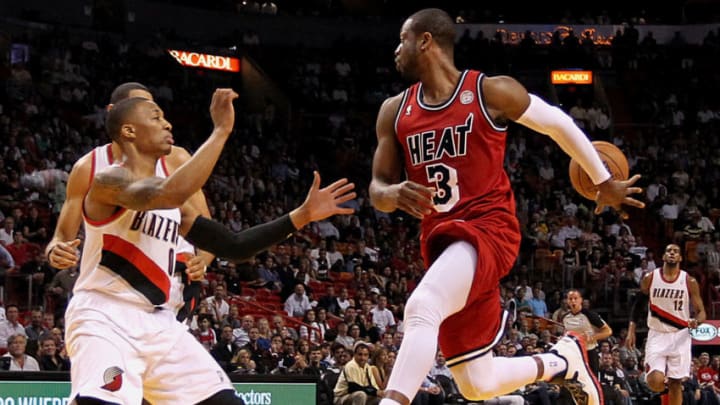 Miami Heat Dwyane Wade Portland Trail Blazers (Pedro Portal/El Nuevo Herald/MCT via Getty Images)
