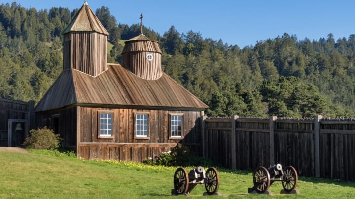 Orthodox Holy Trinity St. Nicholas Chapel at Fort Ross, California.