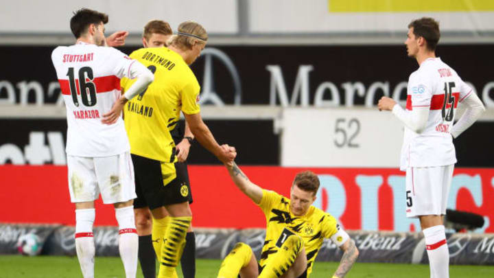 Marco Reus should be fit despite going off with an injury on Saturday (Photo by KAI PFAFFENBACH/POOL/AFP via Getty Images)