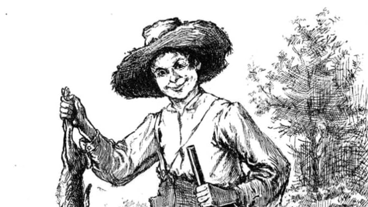 Drawing of Huck Finn from the original edition of Mark Twain's The Adventures of Huckleberry Finn.