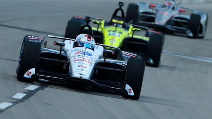 FORT WORTH, TEXAS - JUNE 06: Graham Rahal of the United States, driver of the #15 Fleet Cost & Care Honda, drives during practice for the NTT IndyCar Series DXC - Technology 600 at Texas Motor Speedway on June 06, 2019 in Fort Worth, Texas. (Photo by Sean Gardner/Getty Images)